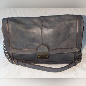 Fossil skate blue flap shoulder bag.